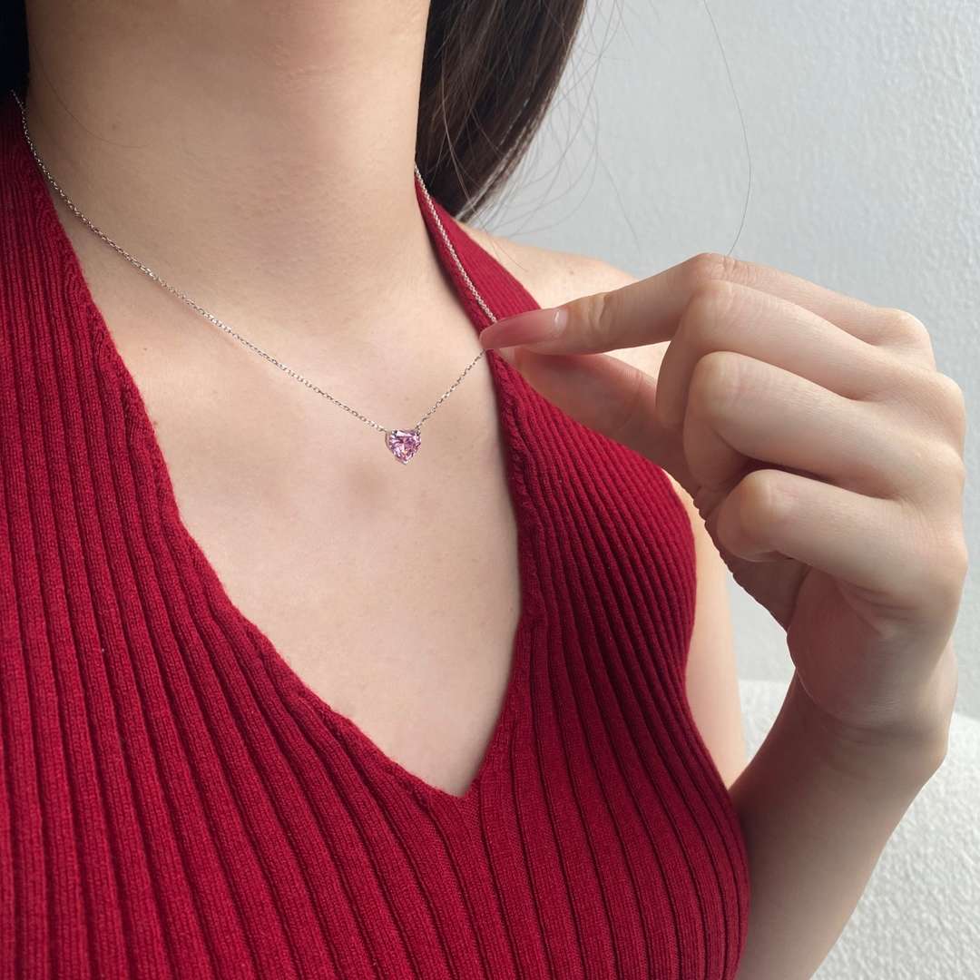 [Luxe Jewelry]6.0 carat Radiant Heart Shape Necklace