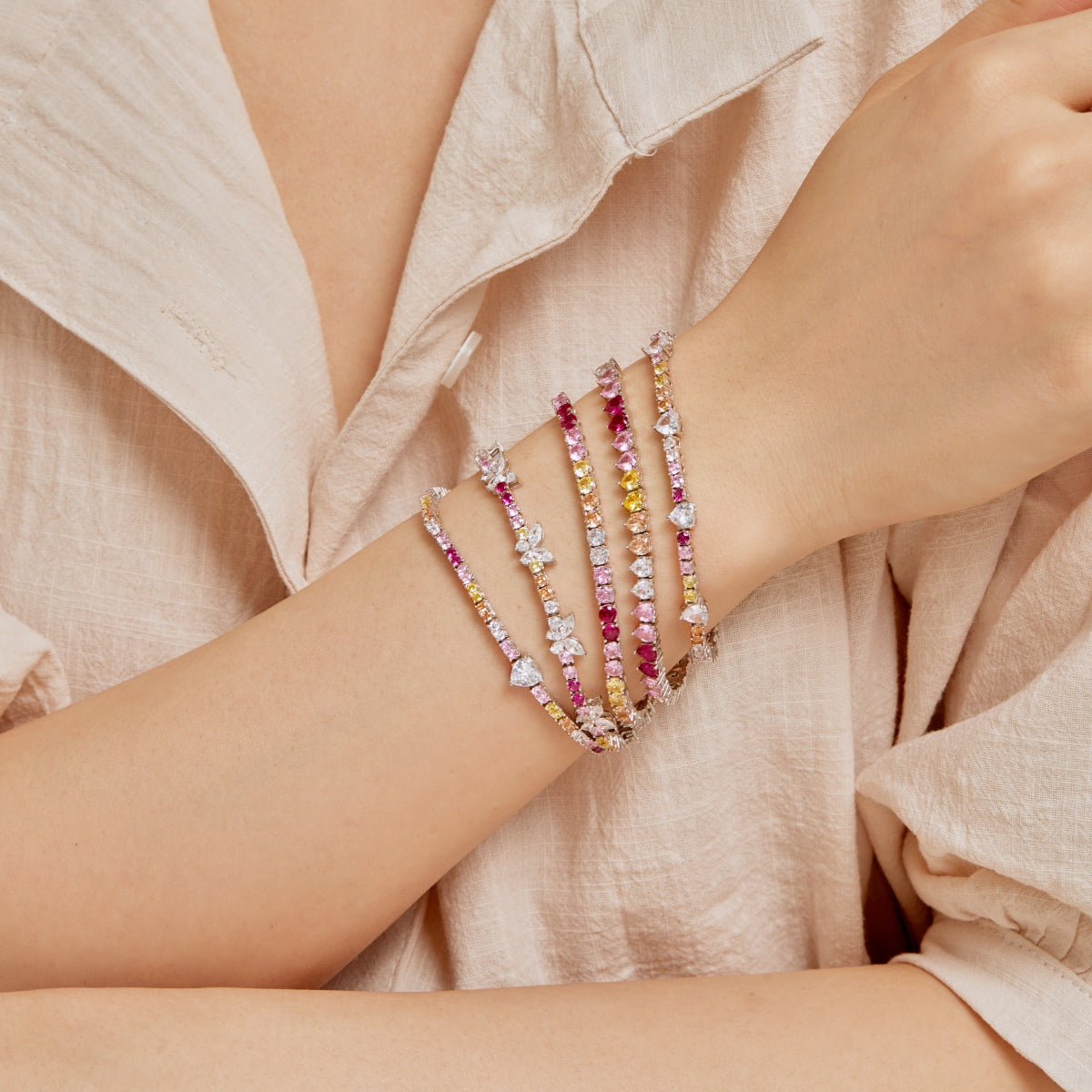 [Luxe Jewelry]Delicate Romantic Heart Shape Lover Bracelet