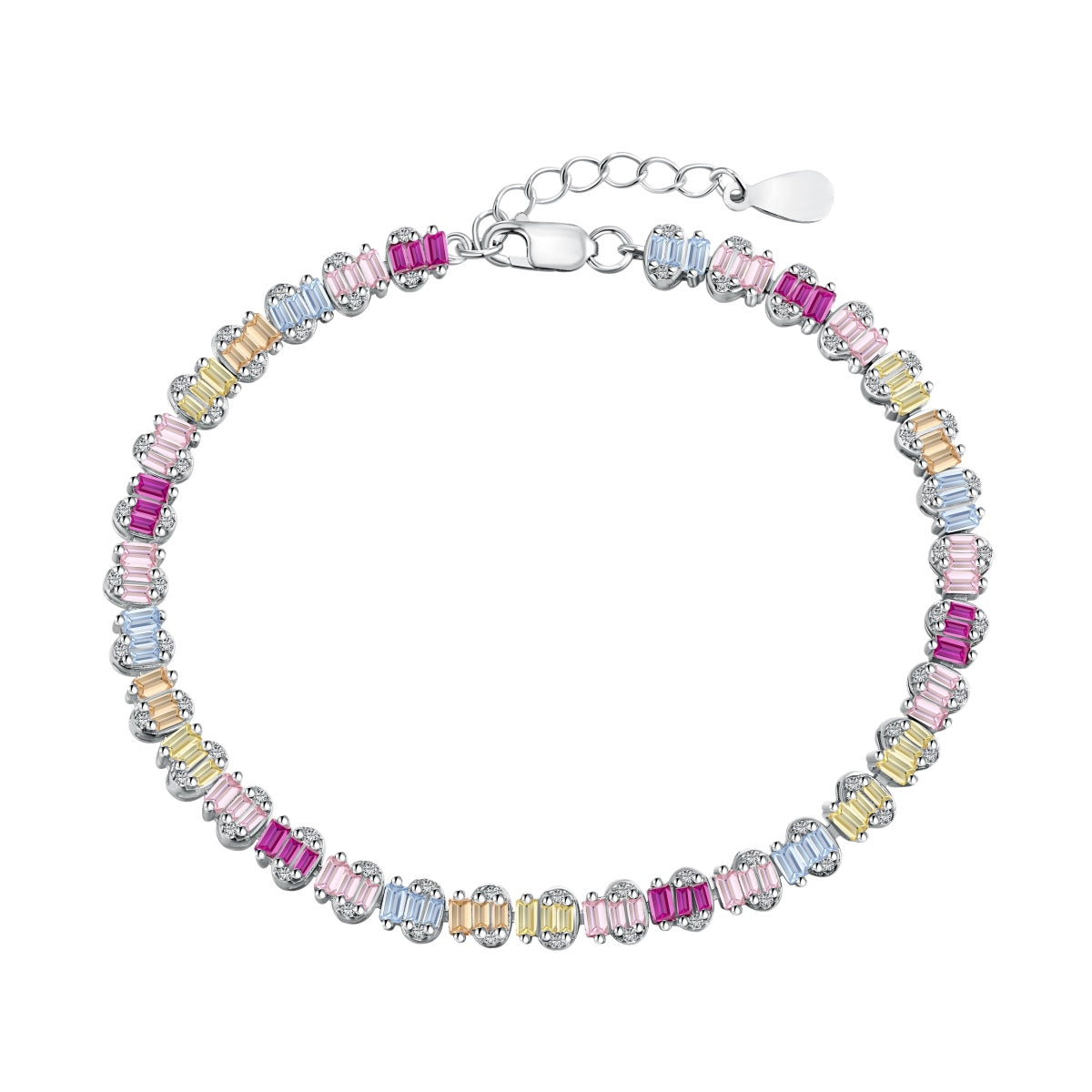 [Luxe Jewelry]Delicate Colorful Emerald Cut Party Bracelet