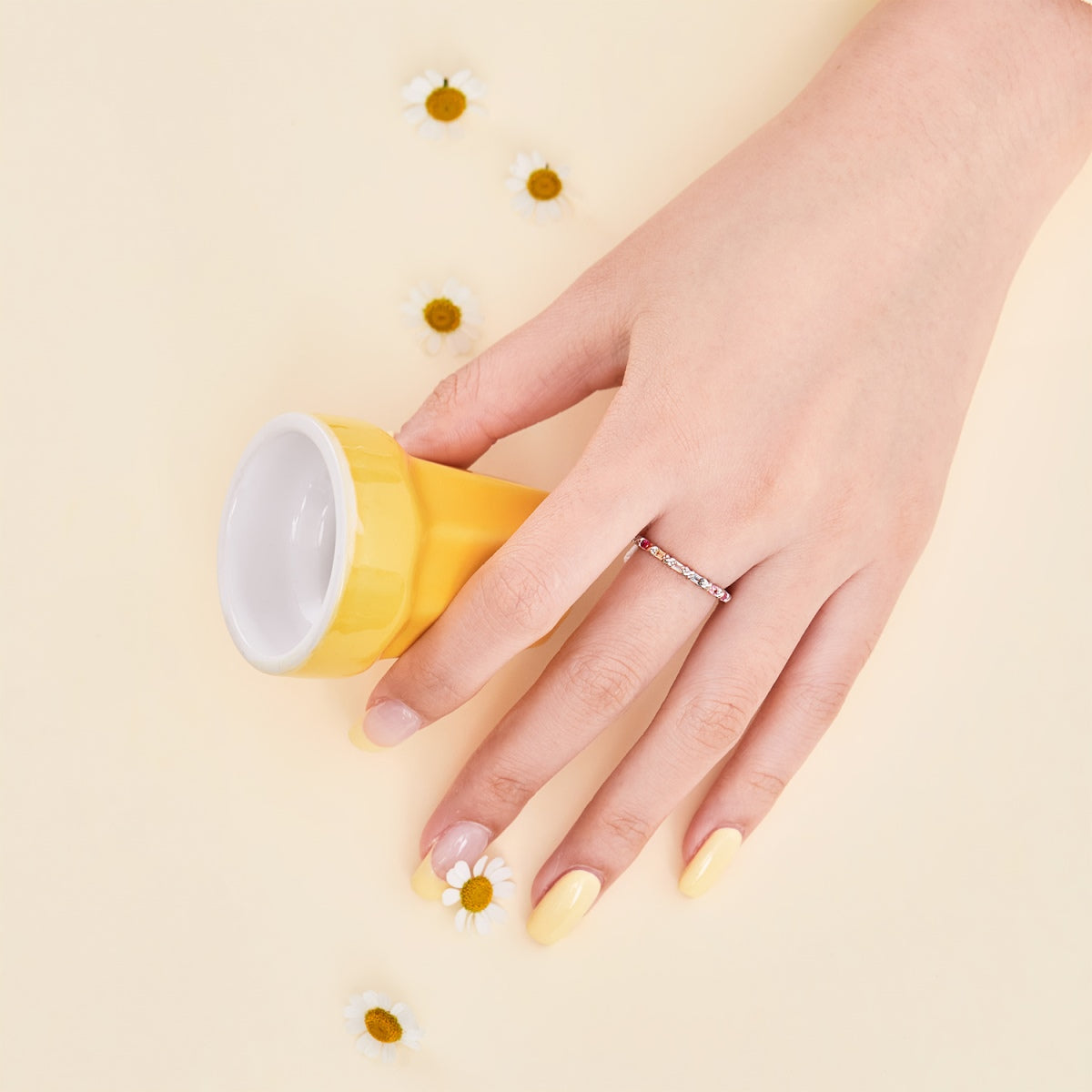 [Luxe Jewelry]Charming Colorful Round Cut Daily Ring