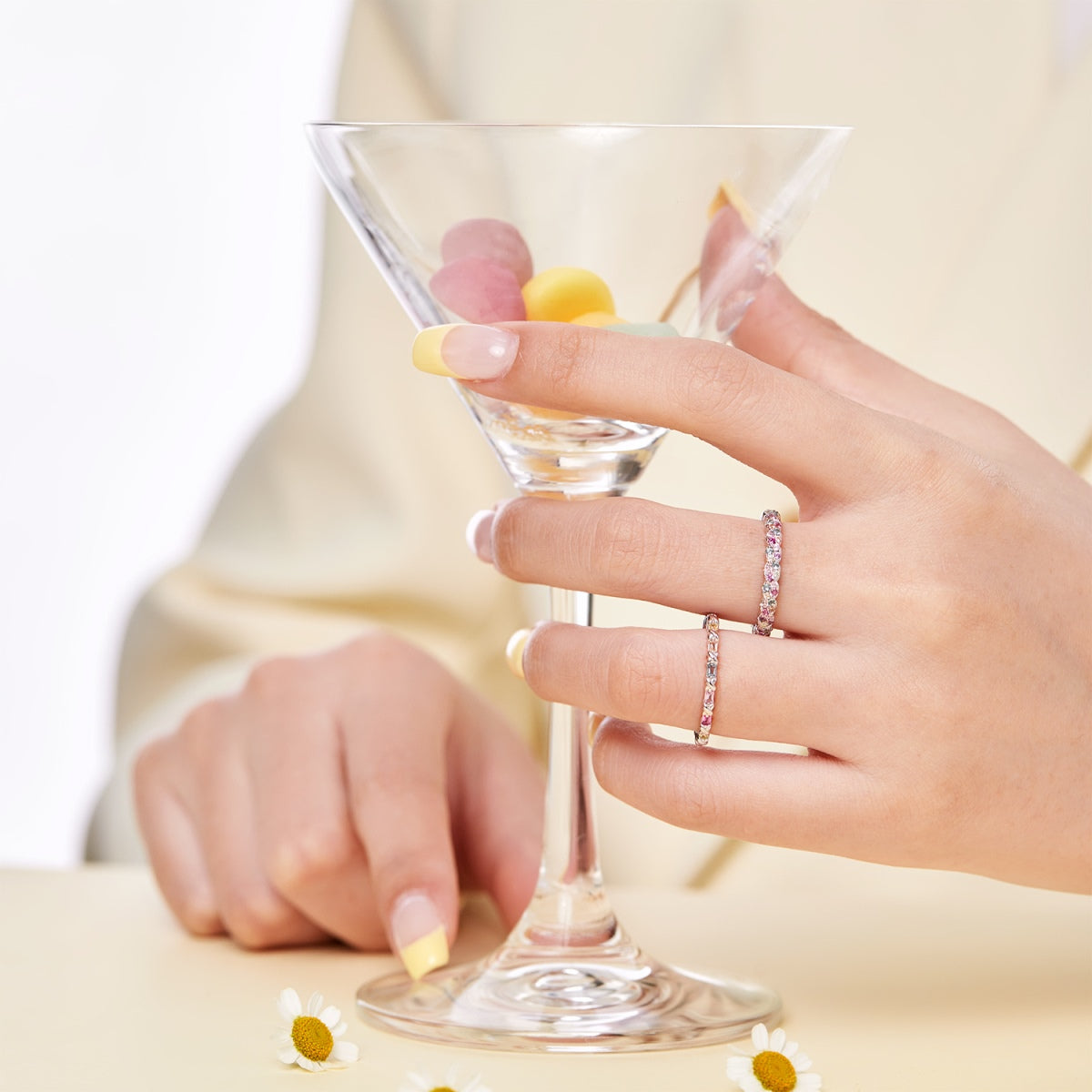 [Luxe Jewelry]Charming Colorful Round Cut Daily Ring