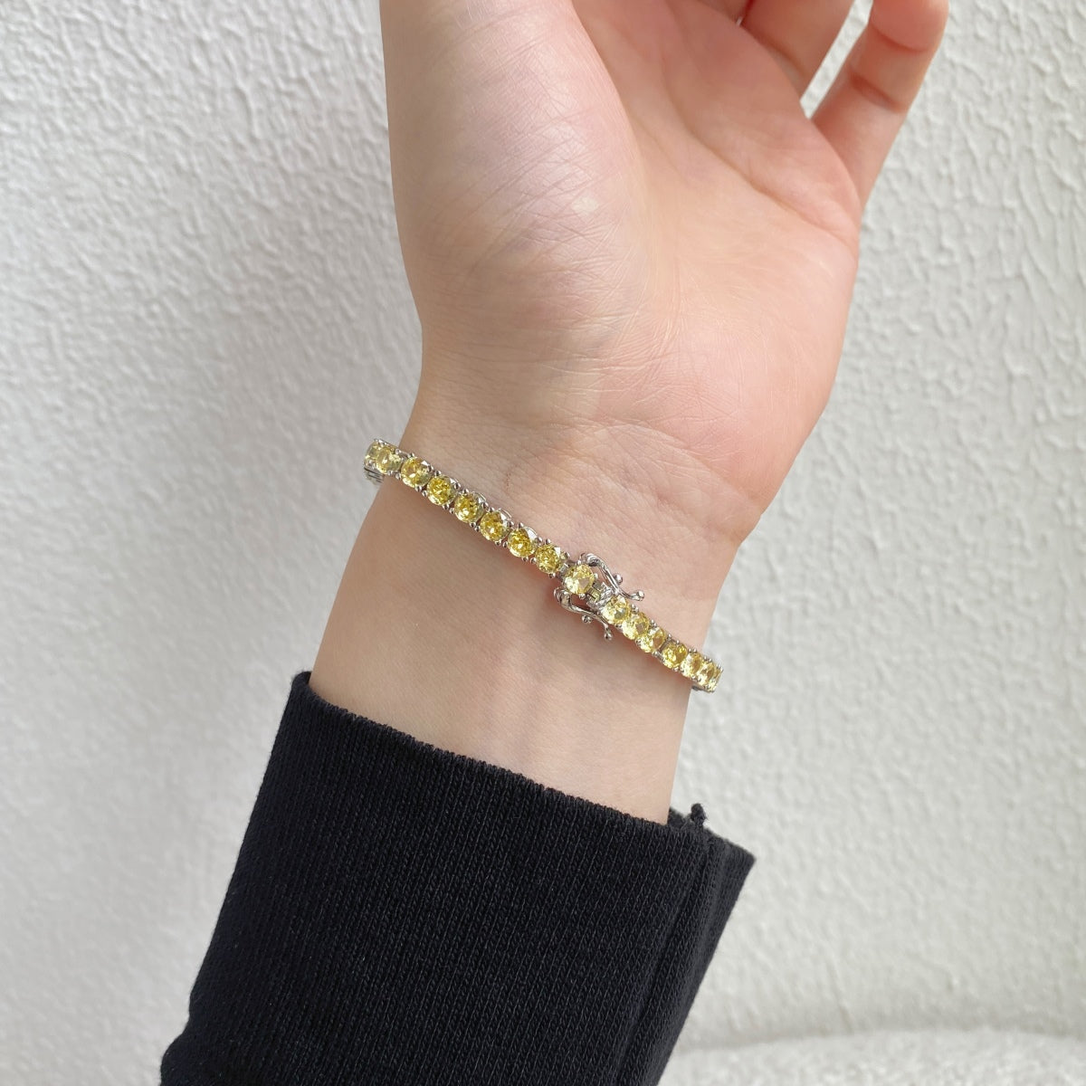 [Luxe Jewelry]Ornate Dazzling Round Cut Tennis Bracelet