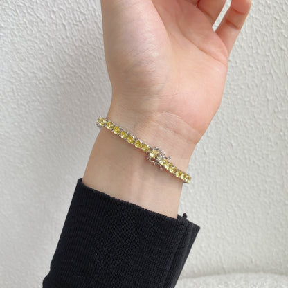 [Luxe Jewelry]Ornate Dazzling Round Cut Tennis Bracelet