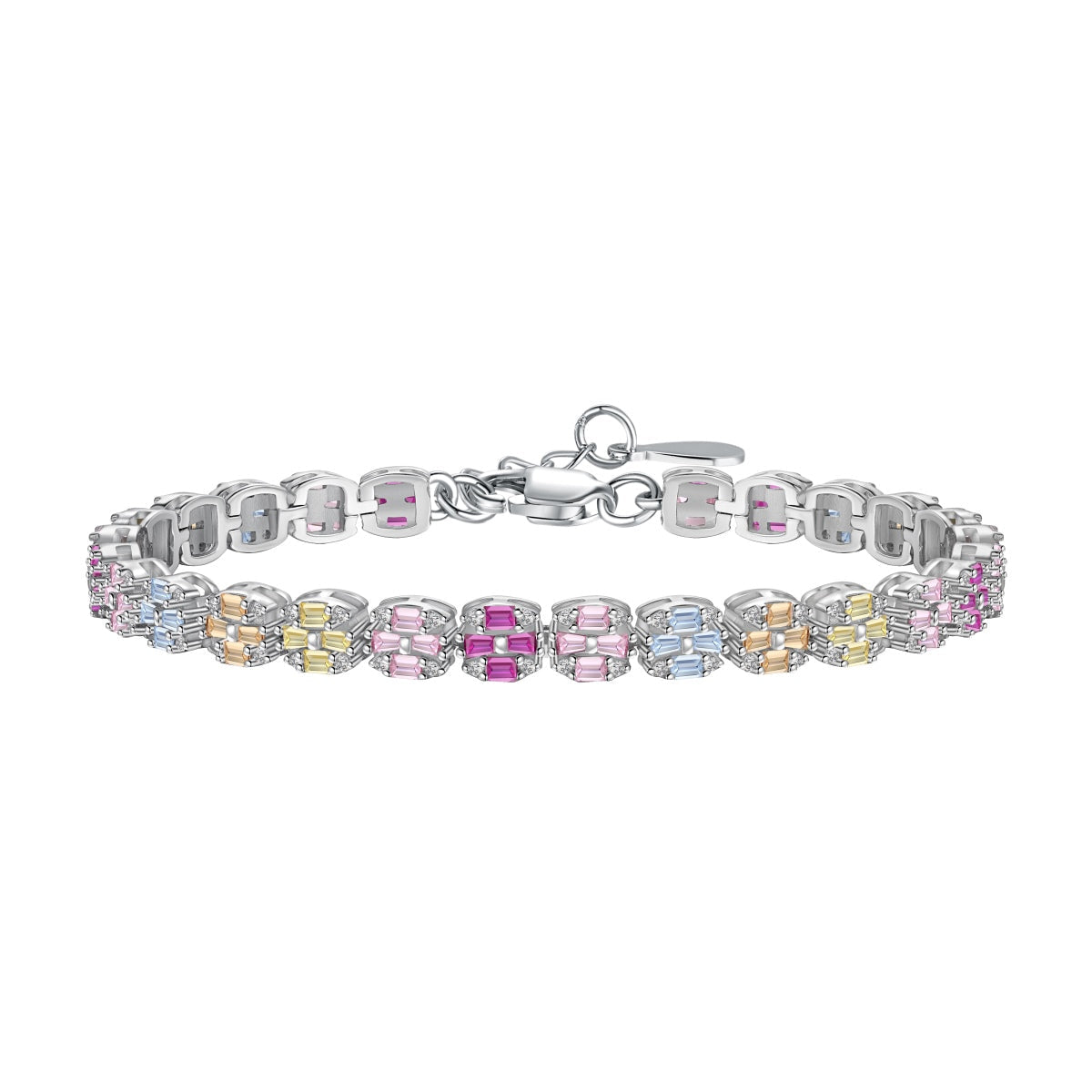 [Luxe Jewelry]Delicate Colorful Emerald Cut Daily Bracelet