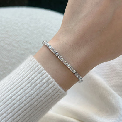 [Luxe Jewelry]Dainty Charming Round Cut Tennis Bracelet