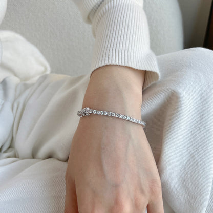 [Luxe Jewelry]Dainty Charming Round Cut Tennis Bracelet