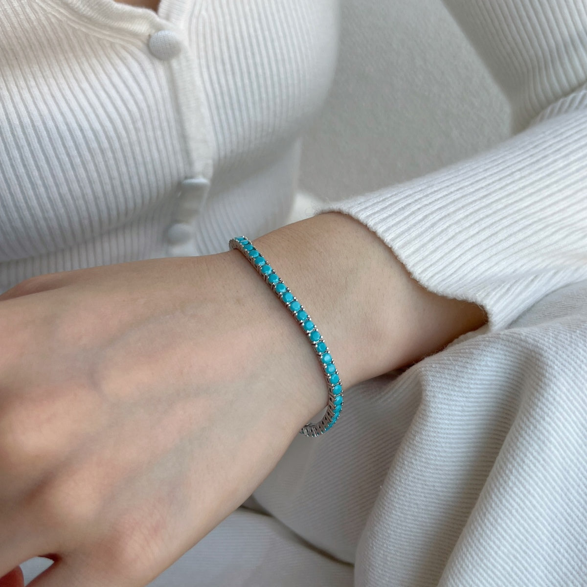 [Luxe Jewelry]Dainty Charming Round Cut Tennis Bracelet