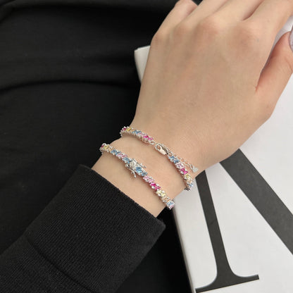 [Luxe Jewelry]Ornate Sparkling Multi Cut Party Bracelet