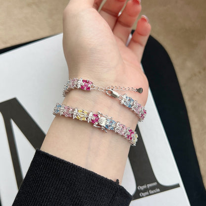 [Luxe Jewelry]Delicate Colorful Multi Cut Party Bracelet