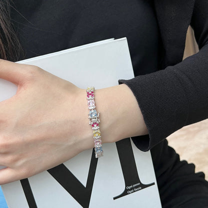 [Luxe Jewelry]Delicate Colorful Multi Cut Party Bracelet