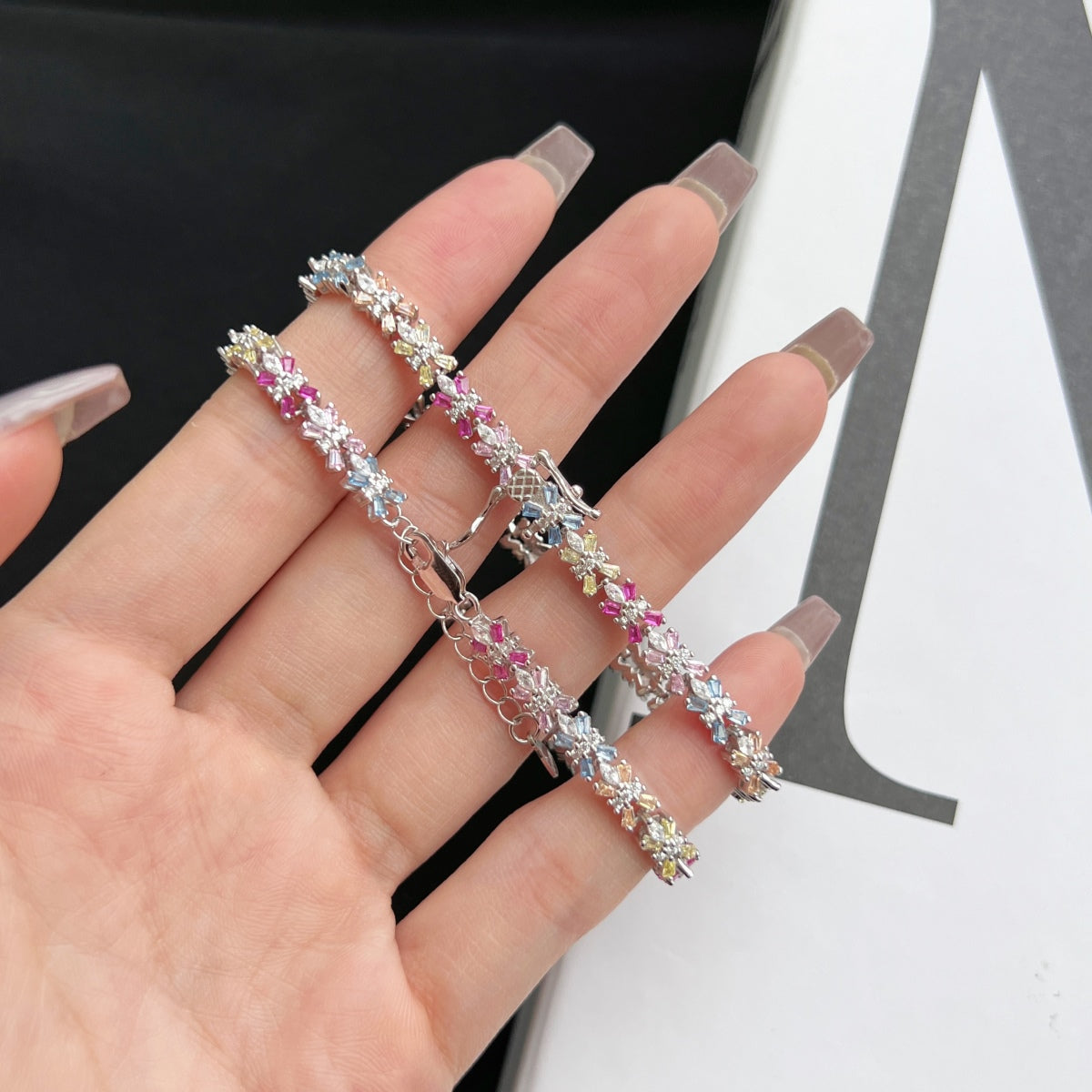 [Luxe Jewelry]Radiant Colorful Emerald Cut Party Bracelet