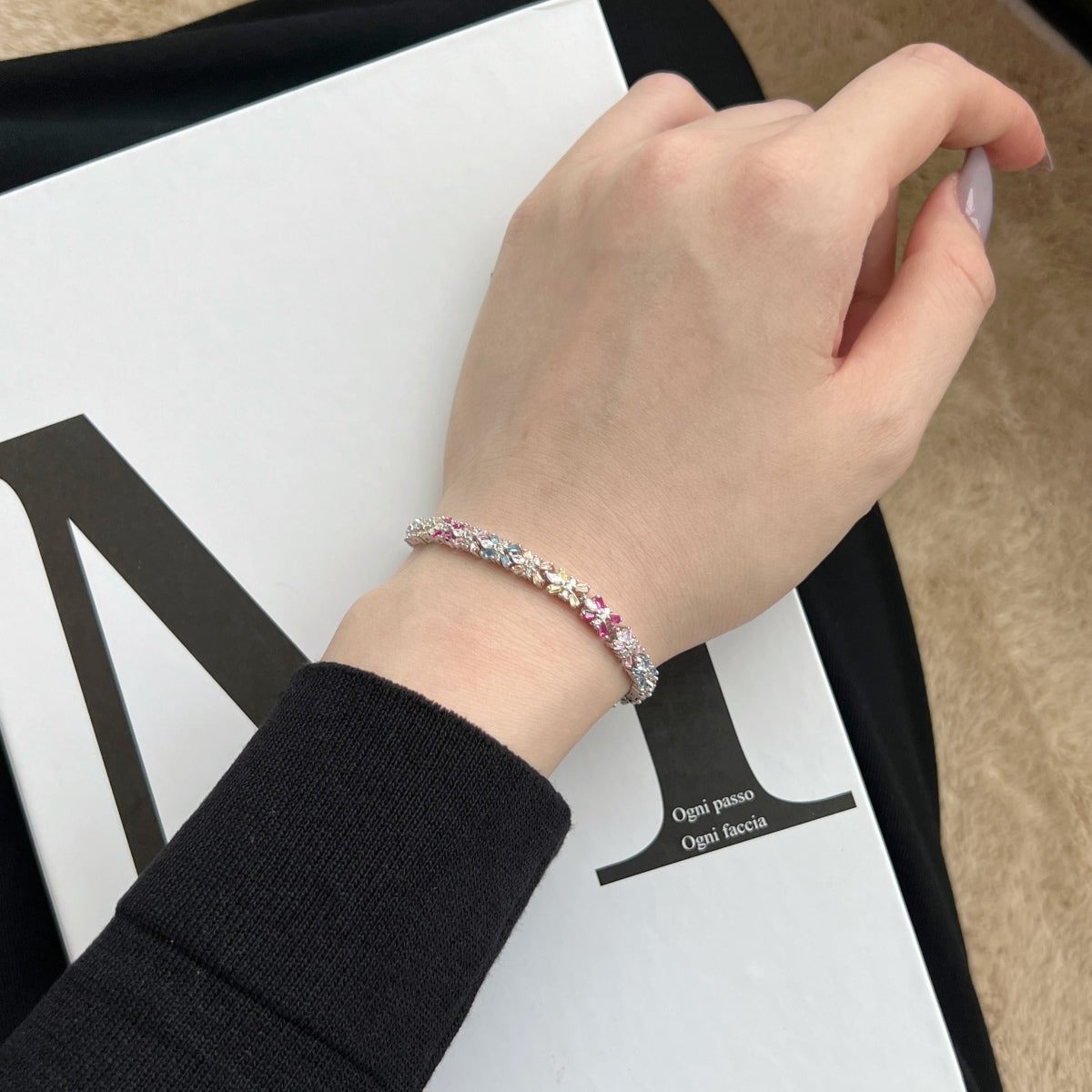 [Luxe Jewelry]Radiant Colorful Emerald Cut Party Bracelet