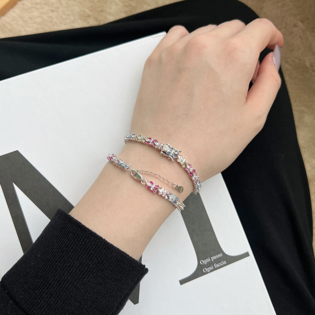 [Luxe Jewelry]Radiant Colorful Emerald Cut Party Bracelet