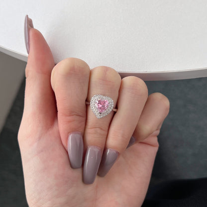 [Luxe Jewelry]Delicate Ebullient Heart Shape Wedding Ring