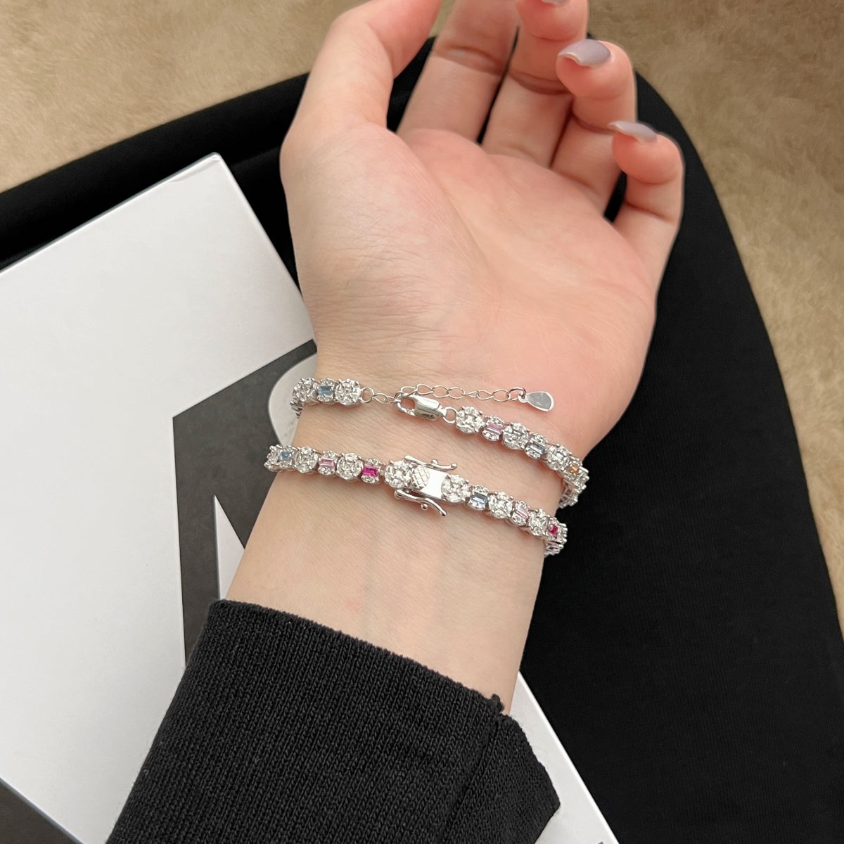 [Luxe Jewelry]Dazzling Radiant Multi Cut Daily Bracelet