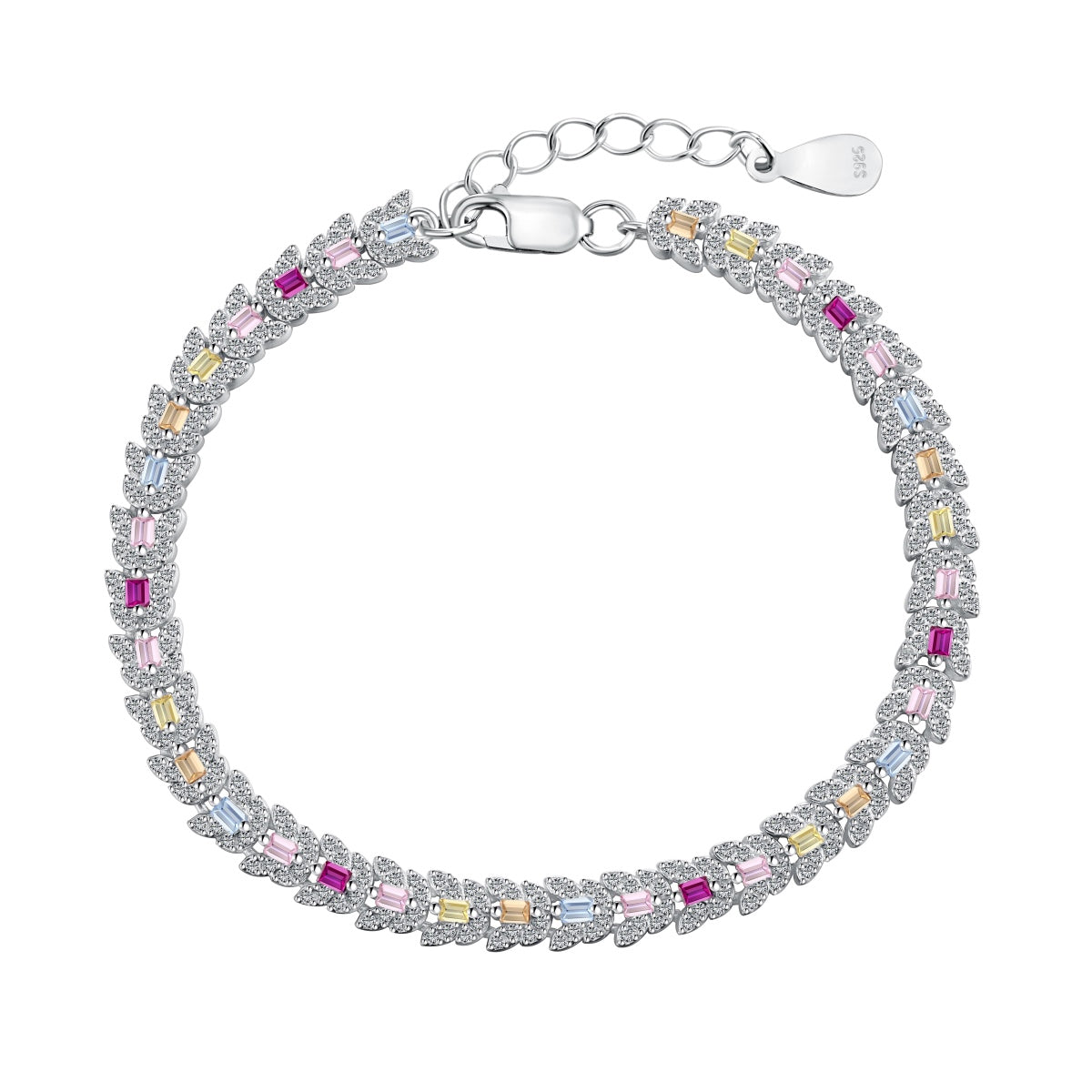 [Luxe Jewelry]Delicate Colorful Multi Cut Daily Bracelet