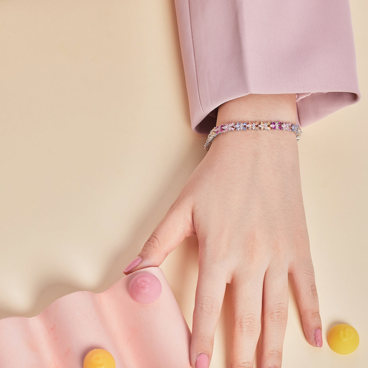 [Luxe Jewelry]Radiant Colorful Emerald Cut Party Bracelet
