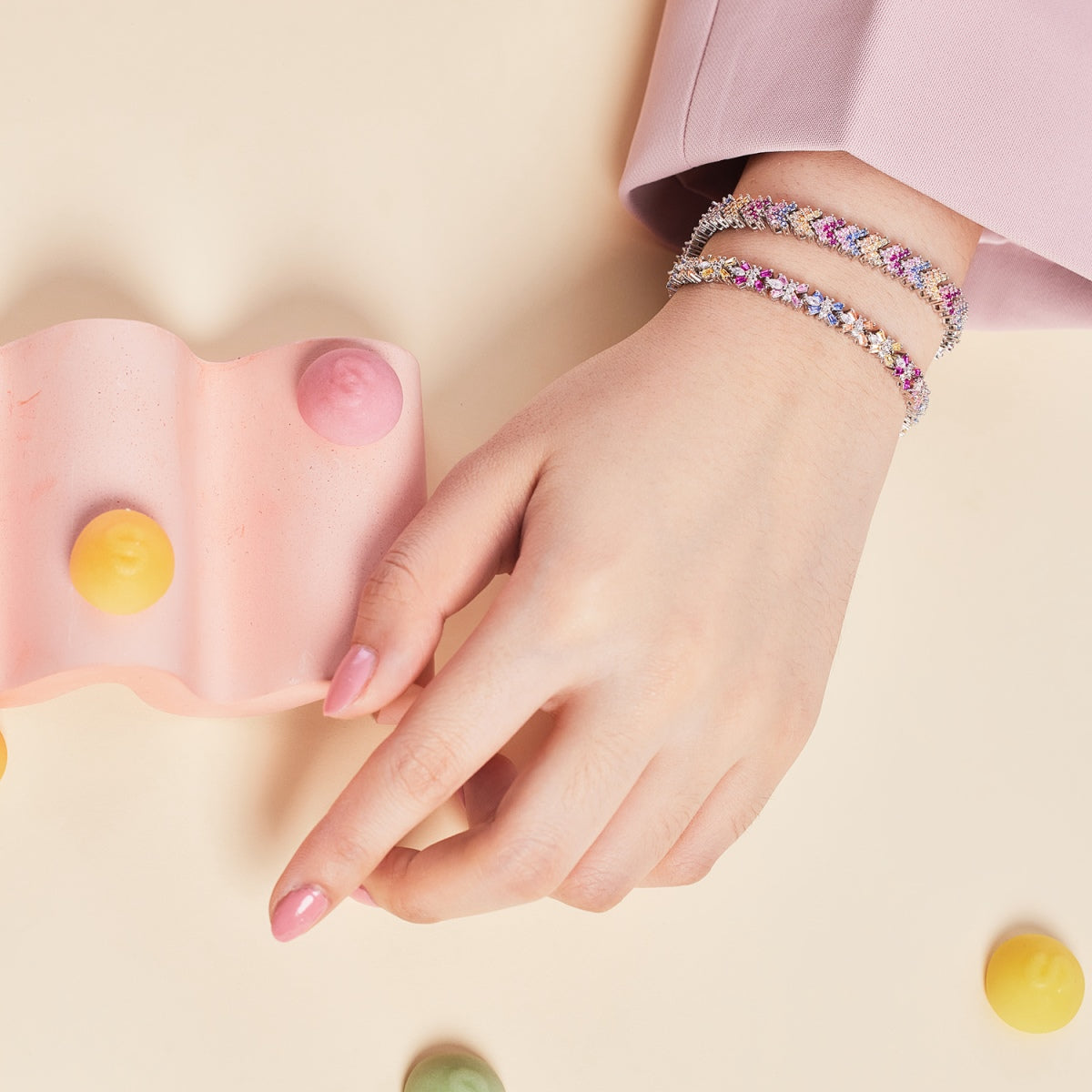 [Luxe Jewelry]Ornate Sparkling Round Cut Party Bracelet