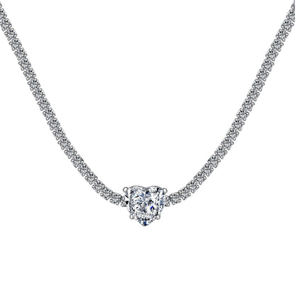 [Luxe Jewelry]2.0 Carat Sparkling Tennis Heart Cut Necklace