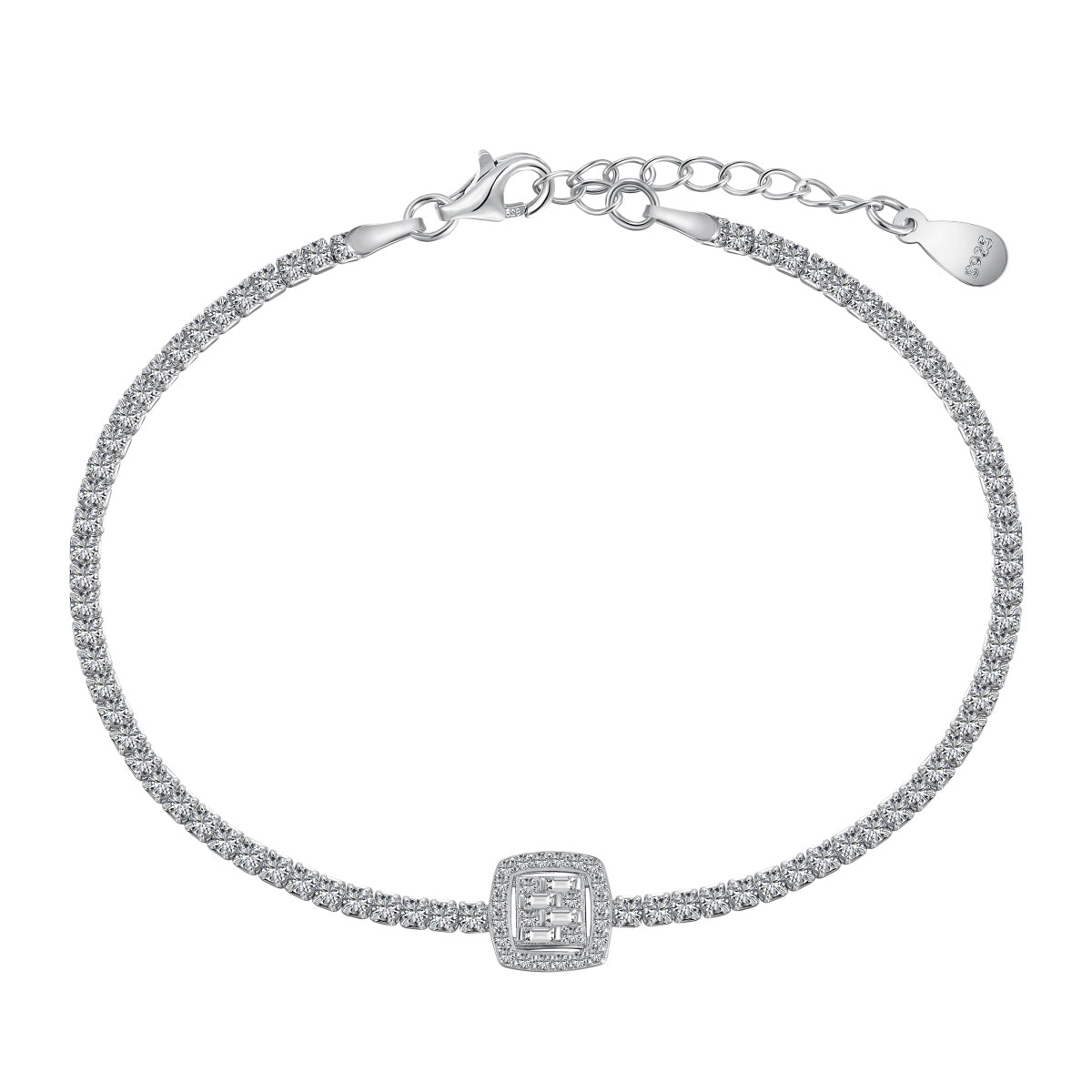 [Luxe Jewelry]Luxurious Dazzling Square Shape Banquet Bracelet