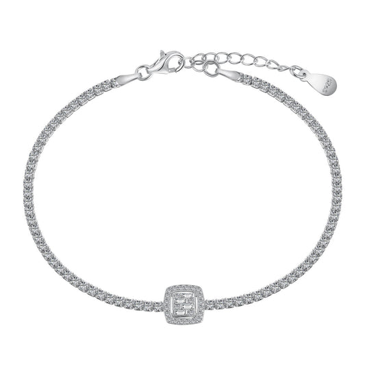 [Luxe Jewelry]Luxurious Dazzling Square Shape Banquet Bracelet