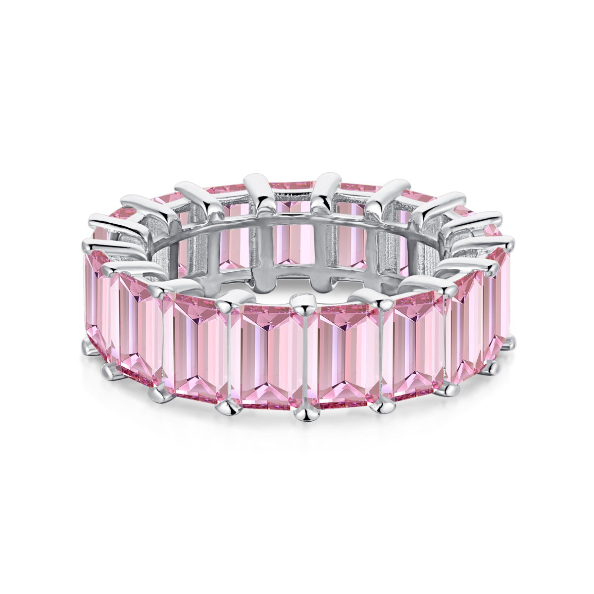 [Luxe Jewelry]0.75 Carat Elegant Emerald Cut Tennis Ring