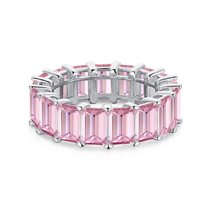 [Luxe Jewelry]0.75 Carat Elegant Emerald Cut Tennis Ring
