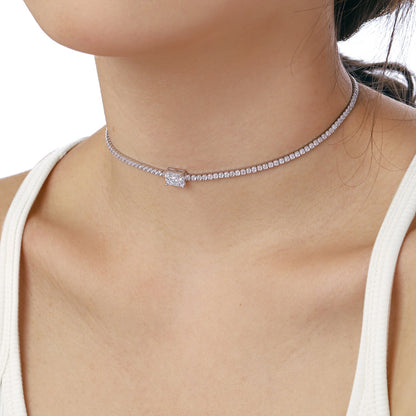[Luxe Jewelry]2.0 carat Ornate Emerald Cut Necklace