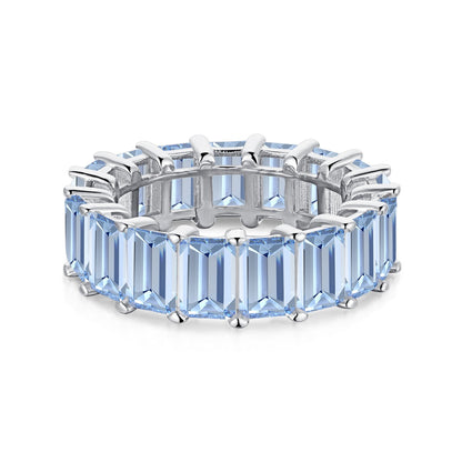 [Luxe Jewelry]0.75 Carat Elegant Emerald Cut Tennis Ring