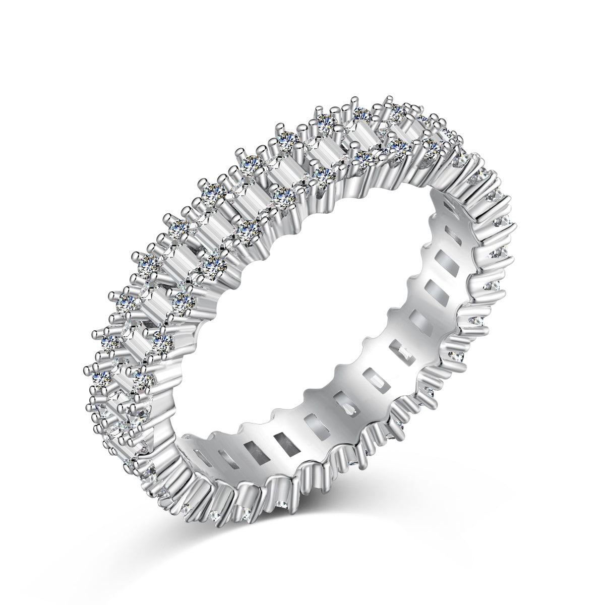 [Luxe Jewelry]Splashy Ornate Emerald Cut Cocktail Ring