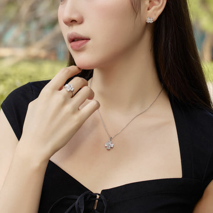 [Luxe Jewelry]Four-Leaf Clover Ball Earrings