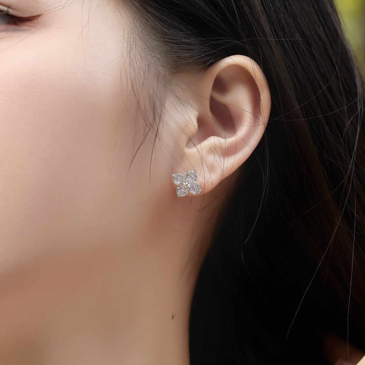 [Luxe Jewelry]Four-Leaf Clover Eight-Pointed Star Earrings