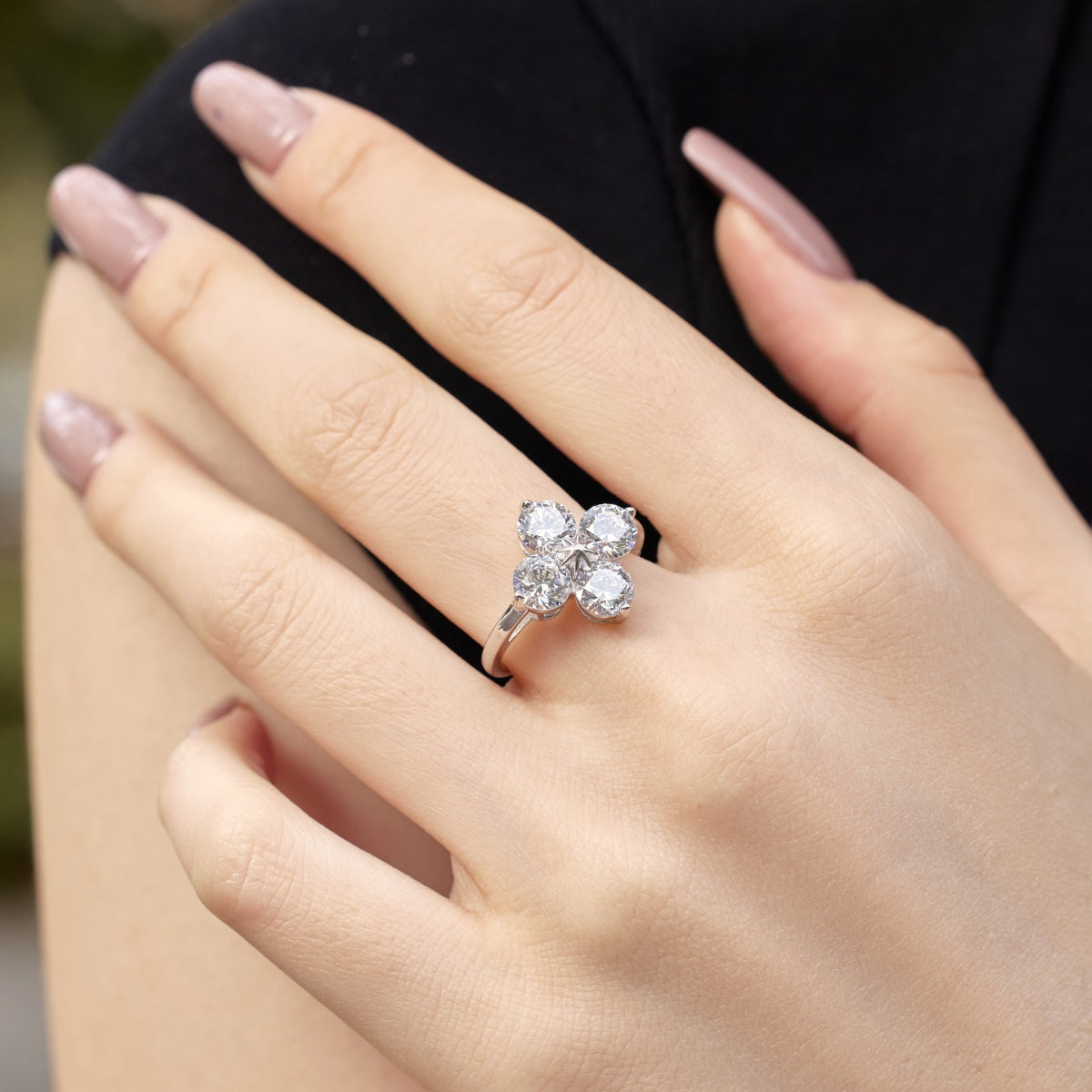 [Luxe Jewelry]Four-Leaf Clover Eight-Pointed Star Ring