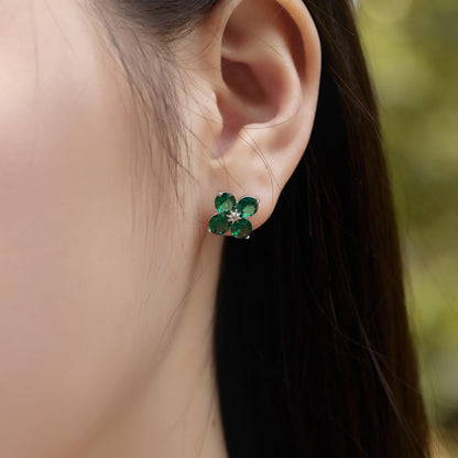 [Luxe Jewelry]Four-Leaf Clover Eight-Pointed Star Earrings