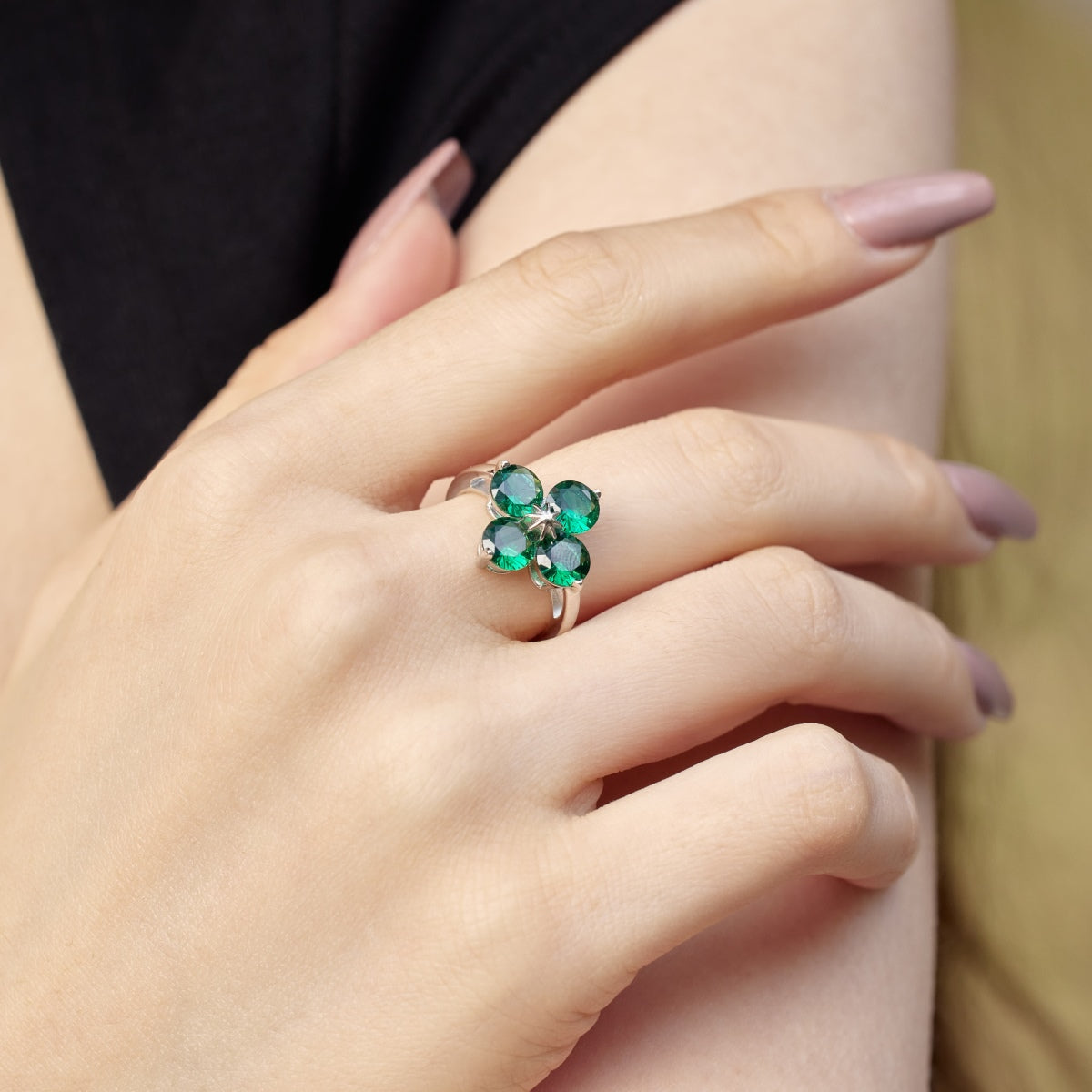 [Luxe Jewelry]Four-Leaf Clover Eight-Pointed Star Ring