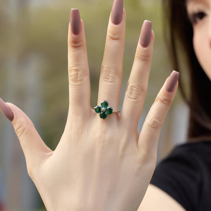 [Luxe Jewelry]Four-Leaf Clover Eight-Pointed Star Ring