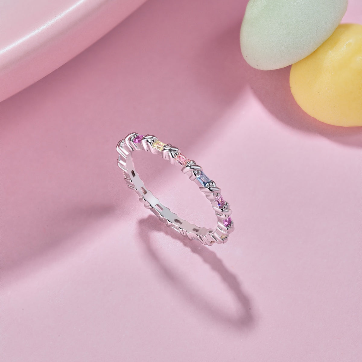 [Luxe Jewelry]Charming Colorful Round Cut Daily Ring