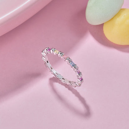 [Luxe Jewelry]Charming Colorful Round Cut Daily Ring