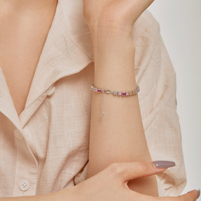 [Luxe Jewelry]Delicate Colorful Emerald Cut Party Bracelet