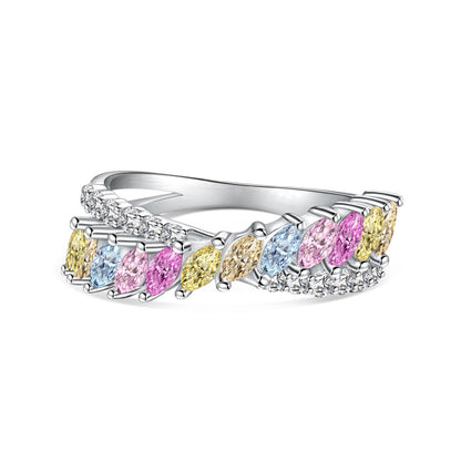 [Luxe Jewelry]Unique Colorful Marquise Cut Daily Ring