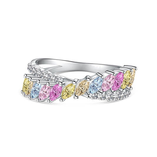 [Luxe Jewelry]Unique Colorful Marquise Cut Daily Ring