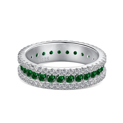 [Luxe Jewelry]Delicate Colorful Round Cut Daily Ring