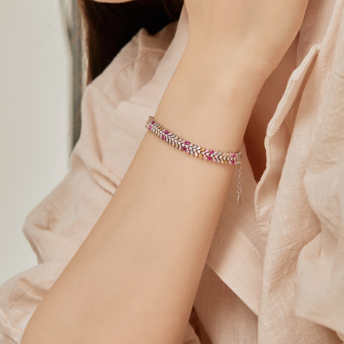 [Luxe Jewelry]Dainty Radiant Emerald Cut Daily Bracelet