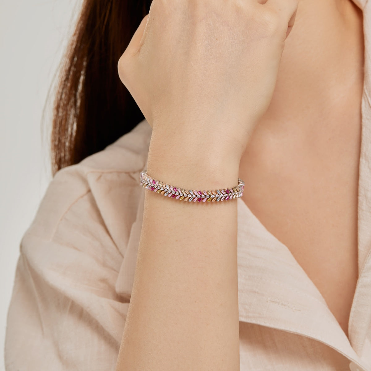 [Luxe Jewelry]Dainty Radiant Emerald Cut Daily Bracelet