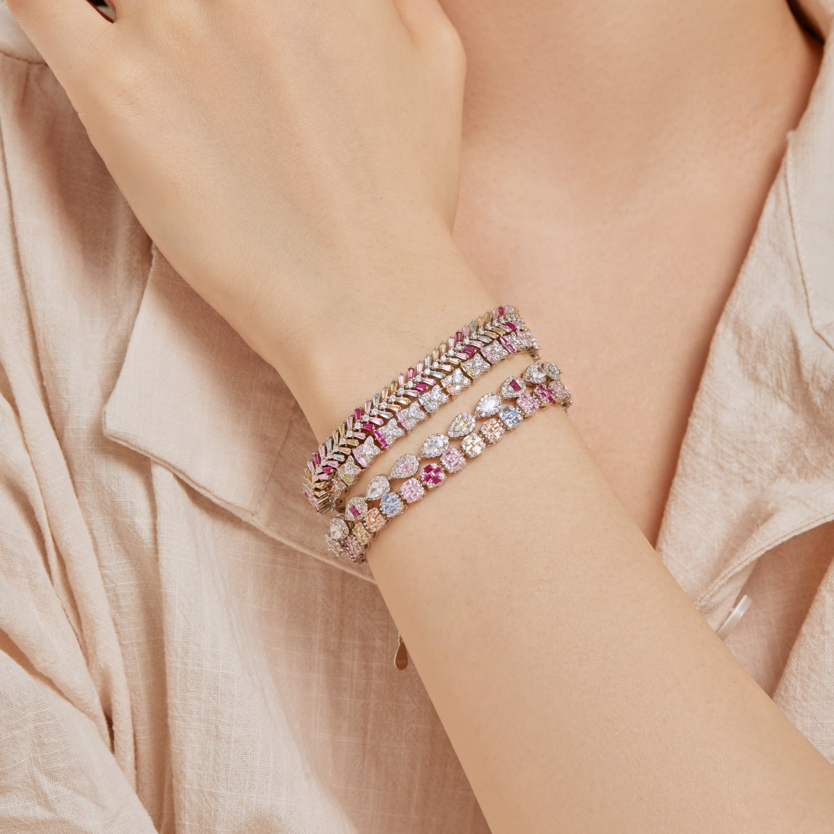 [Luxe Jewelry]Dainty Radiant Emerald Cut Daily Bracelet