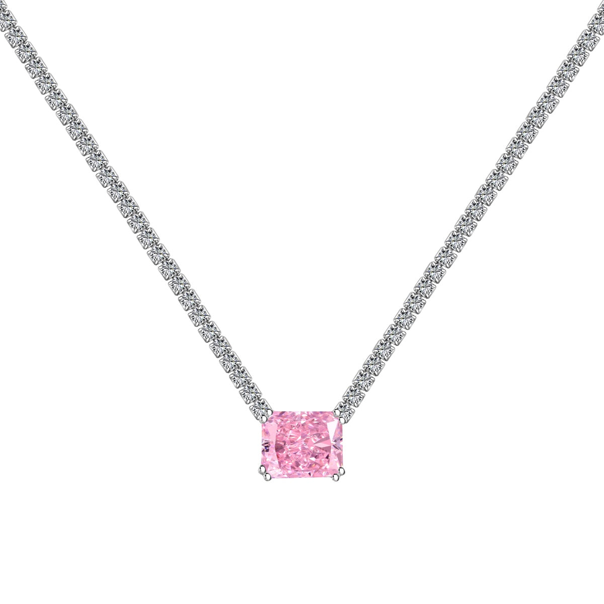 [Luxe Jewelry]4.0 Carat Elegant Radiant Cut Necklace