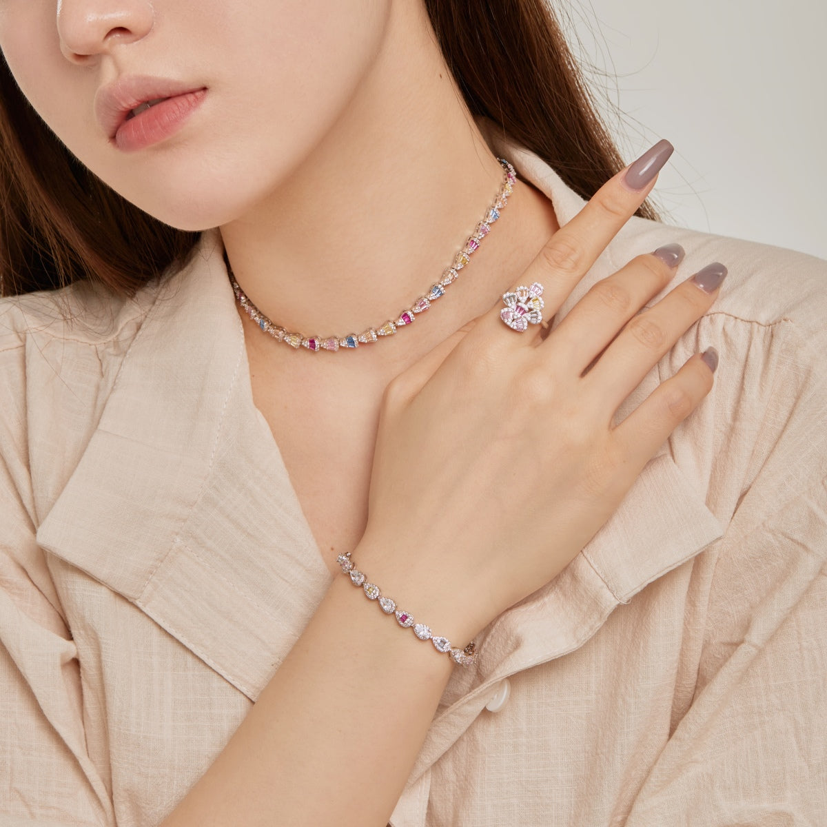[Luxe Jewelry]0.25 Carat Radiant Water Drop Shape Daily Bracelet