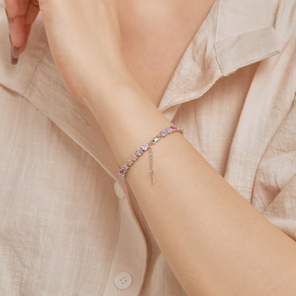 [Luxe Jewelry]Ornate Colorful Flower Shape Party Bracelet