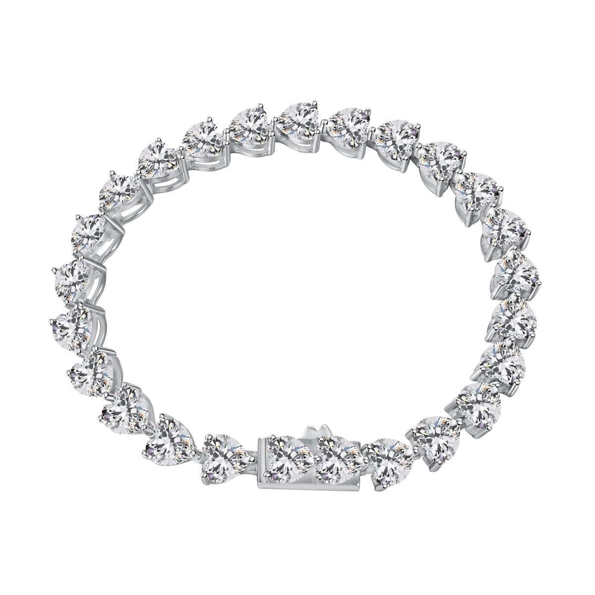 [Luxe Jewelry]0.75 Carat Elegant Romantic Heart Shape Lover Bracelet