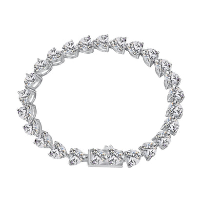 [Luxe Jewelry]0.75 Carat Elegant Romantic Heart Shape Lover Bracelet